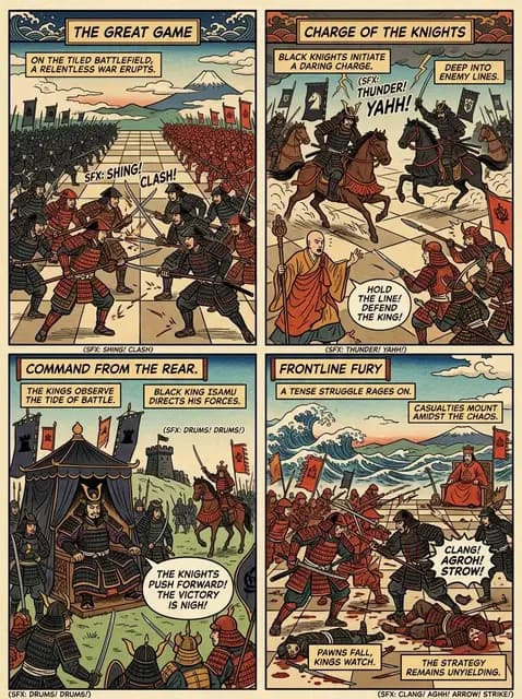 Japanese Woodblock comic style example
