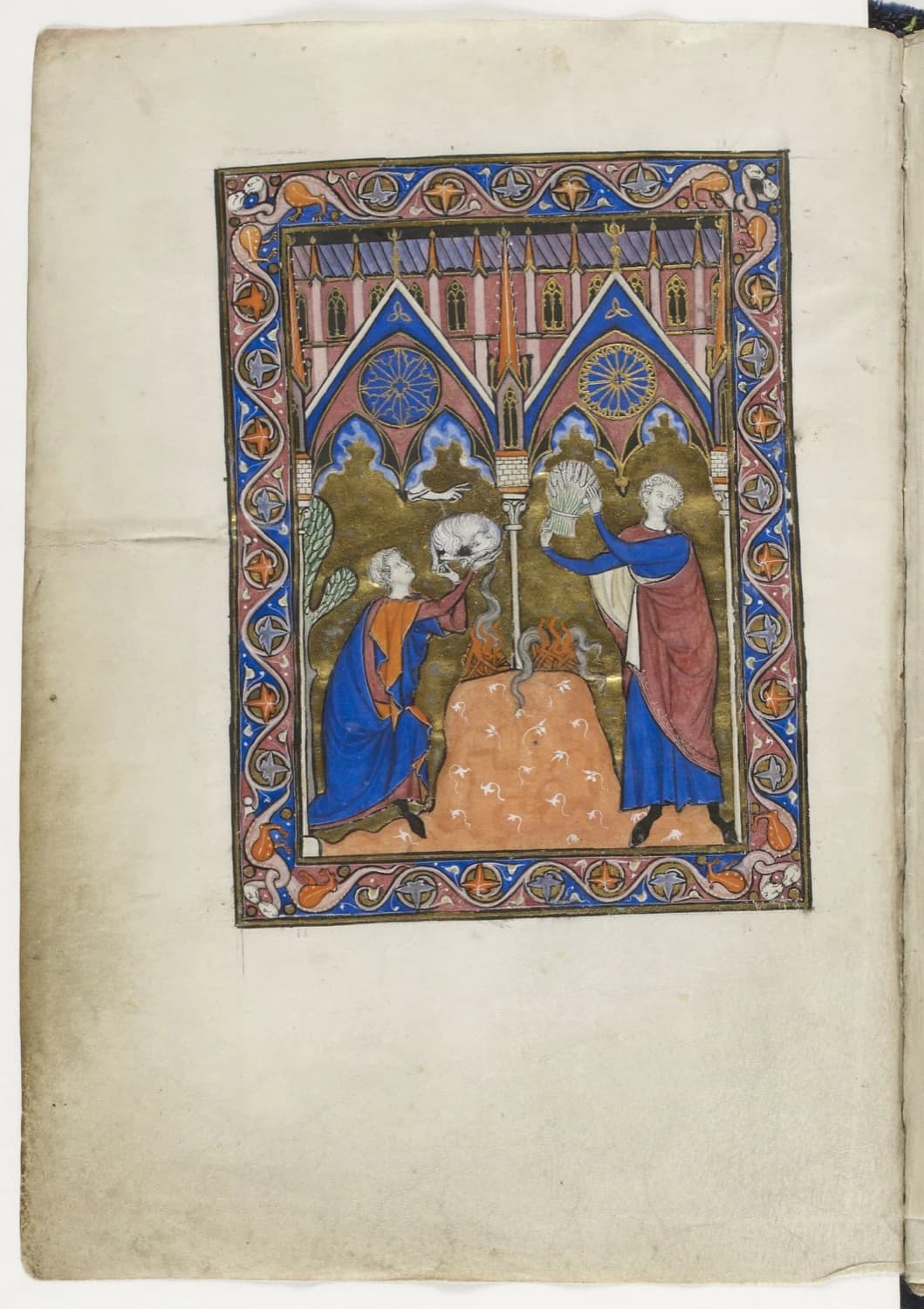 Gothic illumination: gold leaf, vellum and the painted book — example work